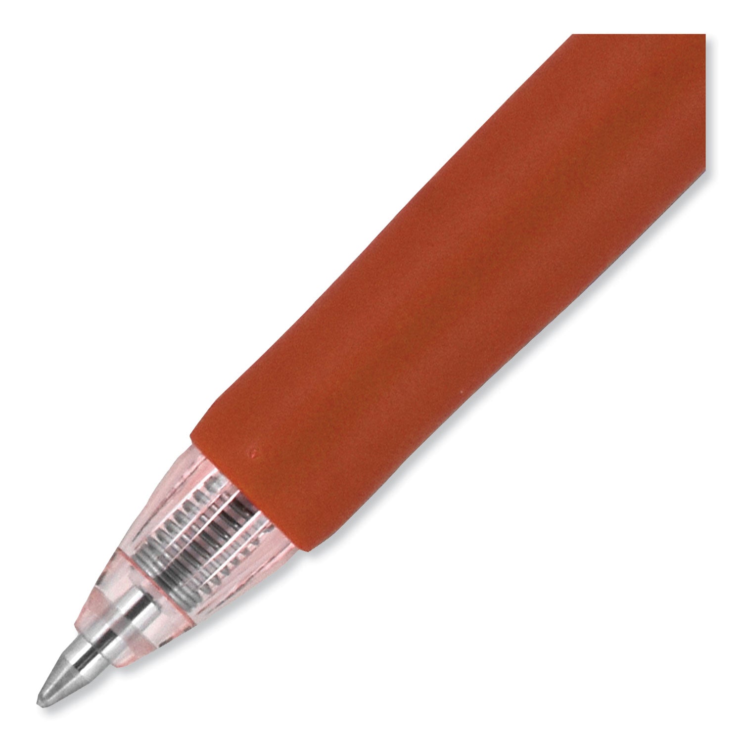 uni-ball Signo Gel Pen, Retractable, Medium 0.7 mm, Red Ink, Silver/Red Barrel, Dozen (65942)