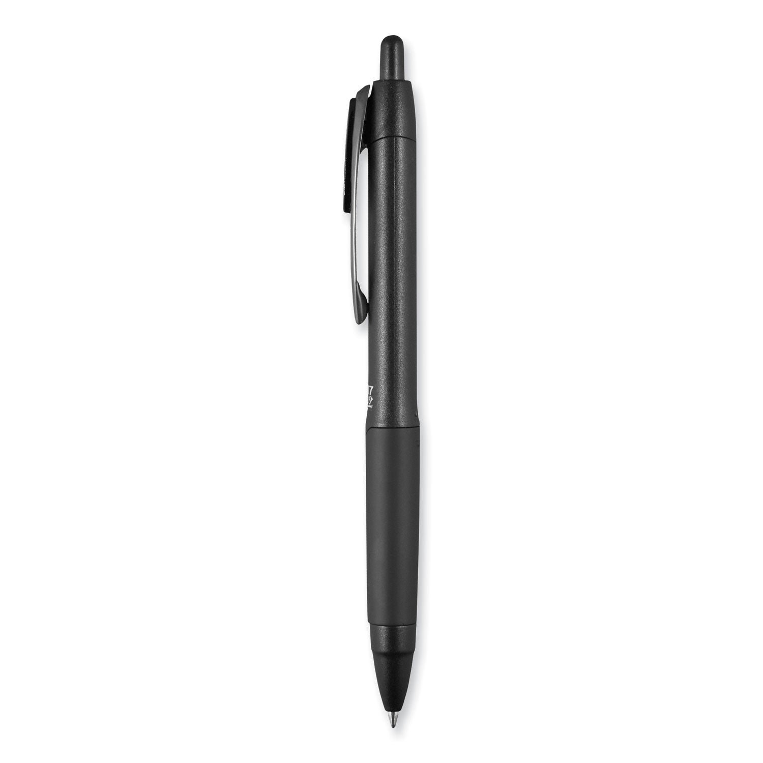 uni-ball 207 Plus+ Gel Pen, Retractable, Medium 0.7 mm, Black Ink, Black Barrel, Dozen (70462)