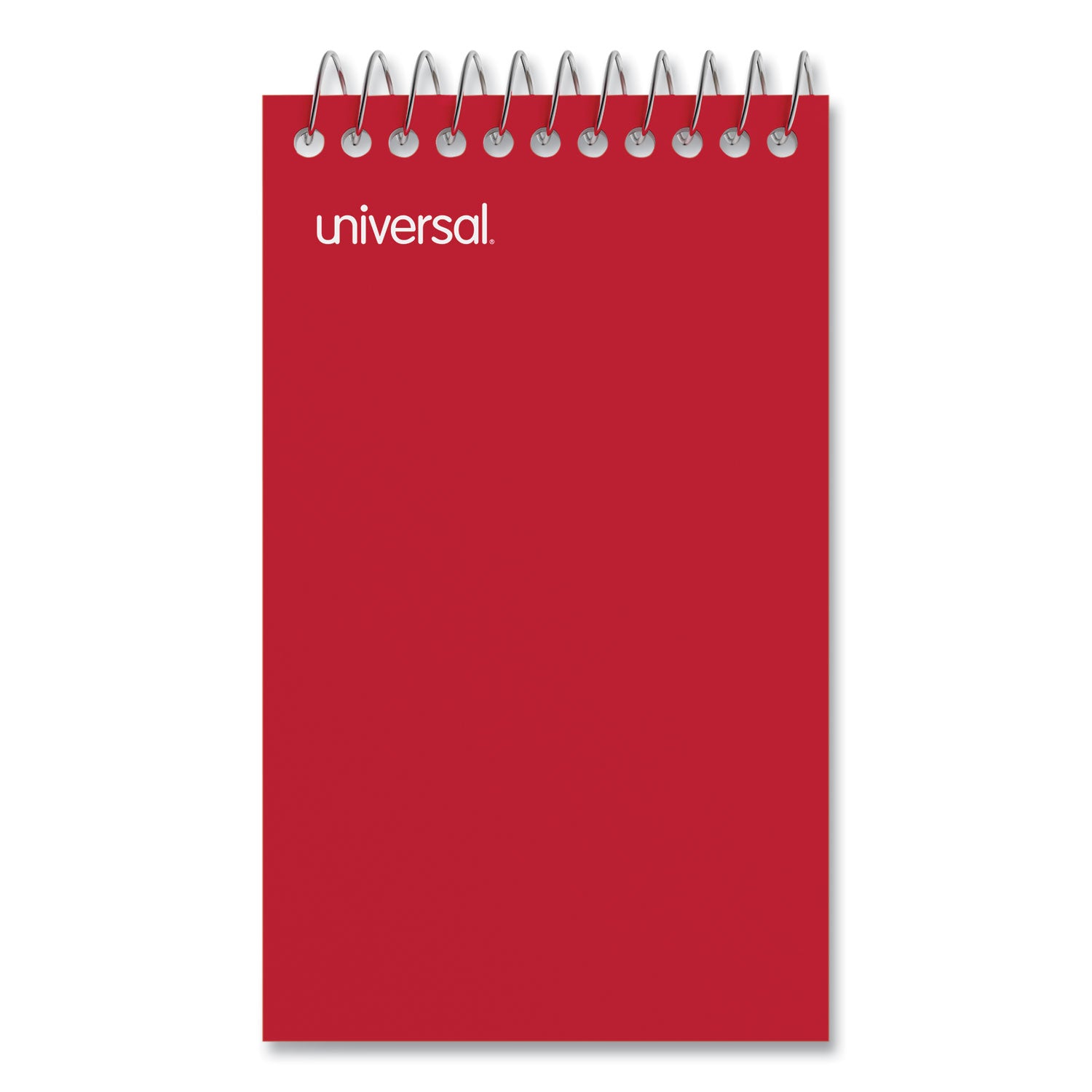 Universal Wirebound Memo Pad with Coil-Lock Wire Binding, Narrow Rule, Orange Cover, 50 White 3 x 5 Sheets, 12/Pack (20435)