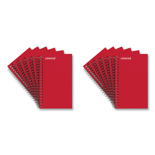 Universal Wirebound Memo Book, Narrow Rule, Red Cover, (50) 5 x 3 Sheets, 12/Pack (20453)