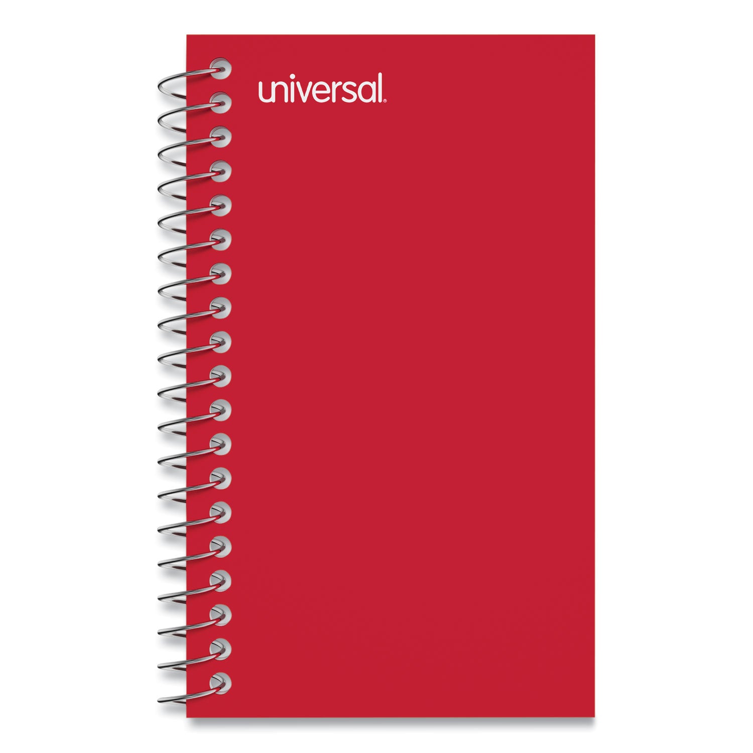 Universal Wirebound Memo Book, Narrow Rule, Red Cover, (50) 5 x 3 Sheets, 12/Pack (20453)