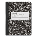 Universal Composition Book, Wide/Legal Rule, Black Marble Cover, (100) 9.75 x 7.5 Sheets, 6/Pack (20936)