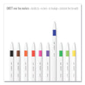 uni-ball EMOTT Porous Point Pen, Stick, Fine 0.4 mm, Assorted Ink Colors, White Barrel, 10/Pack (24836)