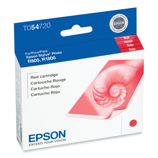 Epson T054720 (54) Ink, 400 Page-Yield, Red