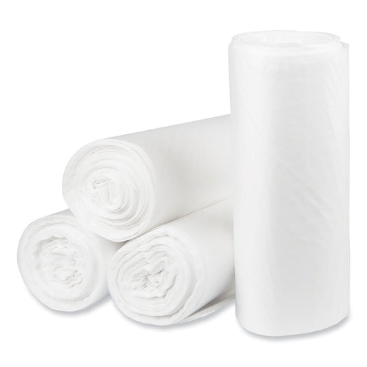 Pitt Plastics Eco Strong Plus Can Liners, 33 gal, 13 mic, 33" x 39", Natural, Perforated Roll, 250/Carton (PCRH333913N)