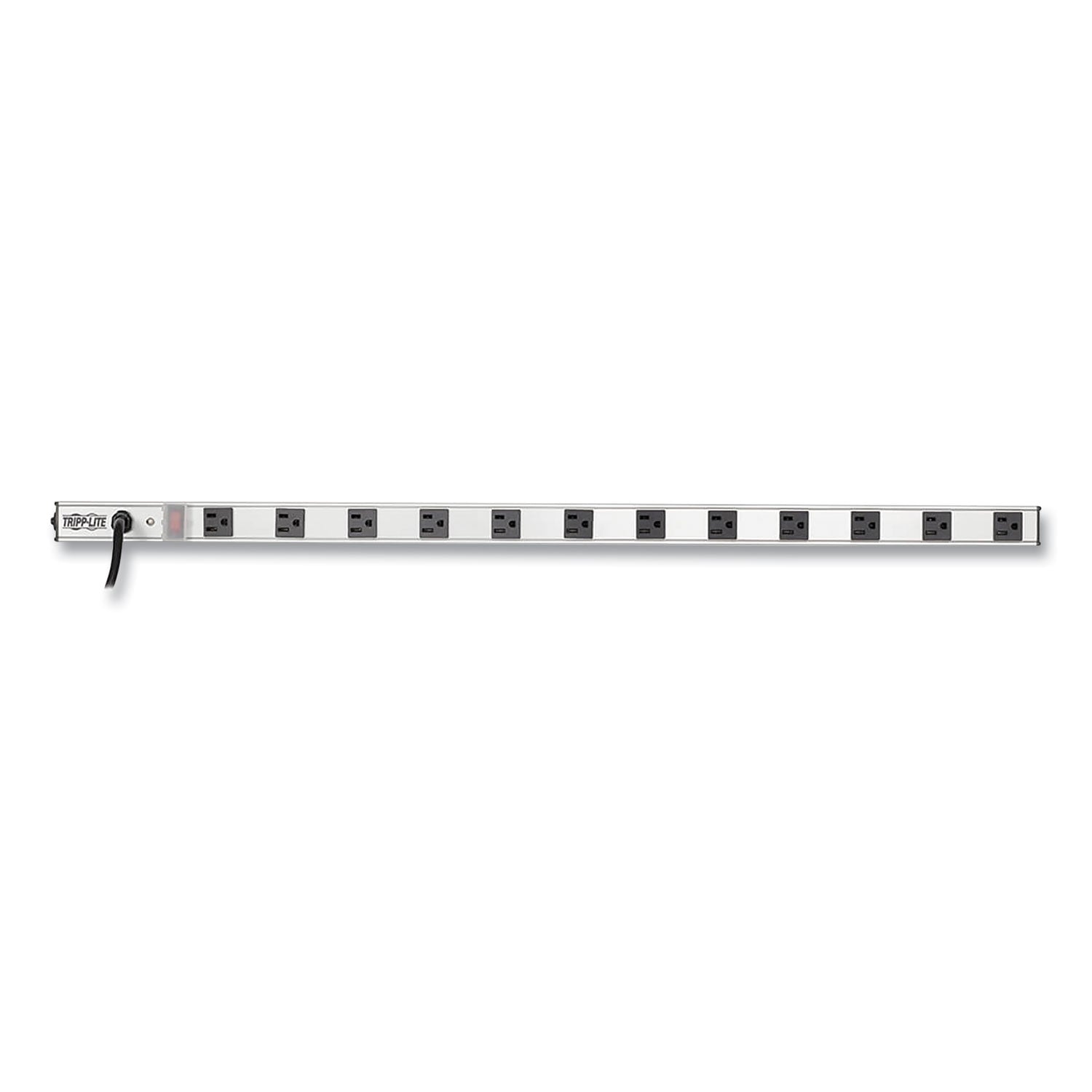 Tripp Lite Vertical Power Strip, 12 Outlets, 15 ft Cord, Silver (PS3612)