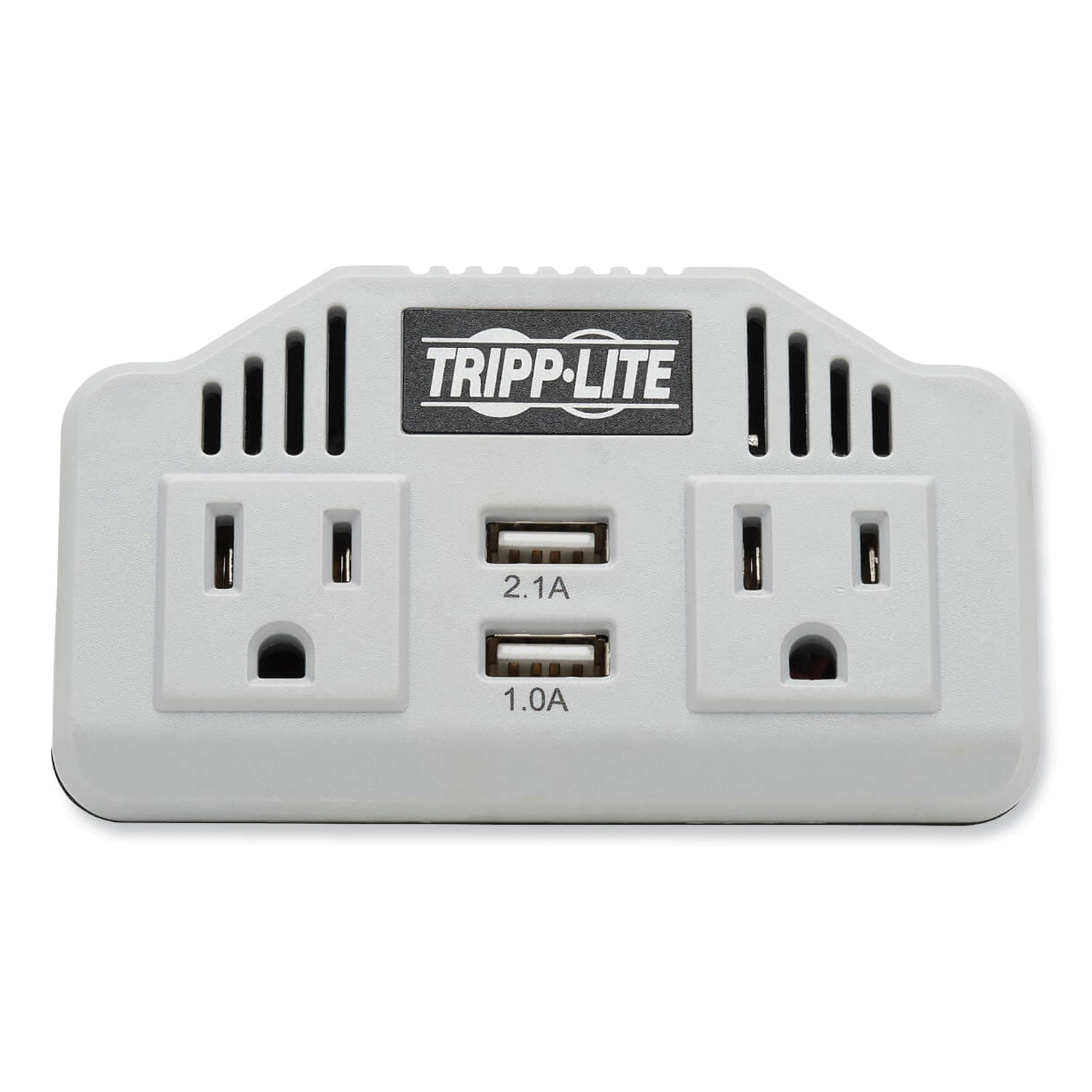 Tripp Lite PowerVerter Ultra-Compact Car Inverter, 400 W, Two AC Outlets/Two USB Ports, 3.1 A (PV400USB)