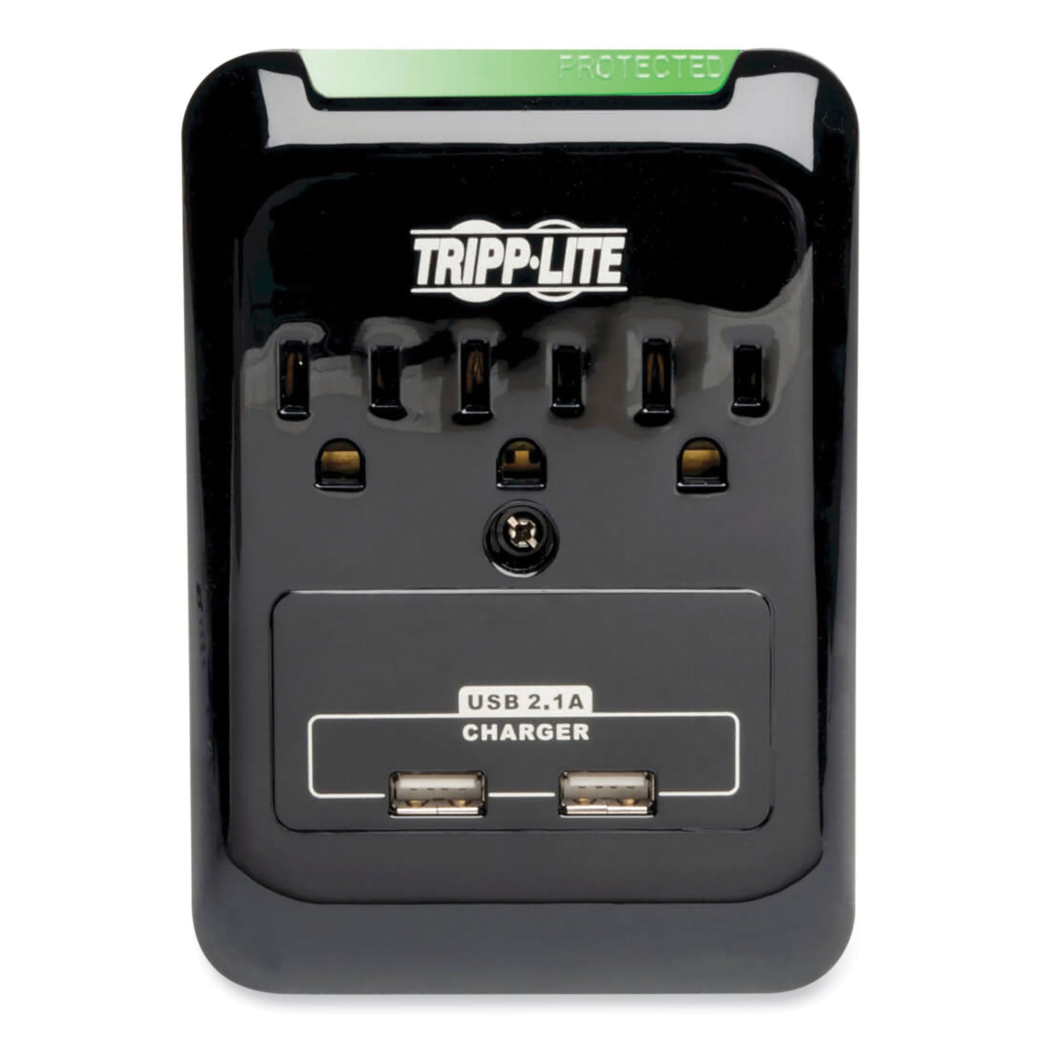 Tripp Lite Protect It! Surge Protector, 3 AC Outlets/2 USB Ports, 540 J, Black (SK30USB)