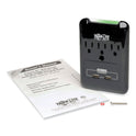 Tripp Lite Protect It! Surge Protector, 3 AC Outlets/2 USB Ports, 540 J, Black (SK30USB)