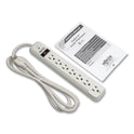 Tripp Lite Protect It! Surge Protector, 7 AC Outlets, 6 ft Cord, 1,080 J, Light Gray (STRIKER)