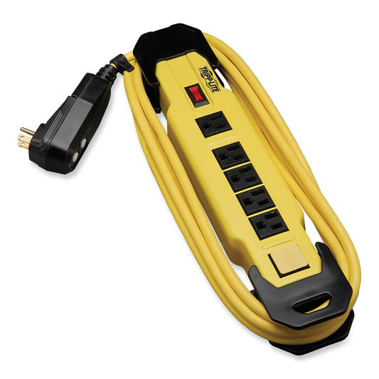 Tripp Lite Power It! Safety Power Strip with GFCI Plug, 6 Outlets, 9 ft Cord, Yellow/Black (TLM609GF)