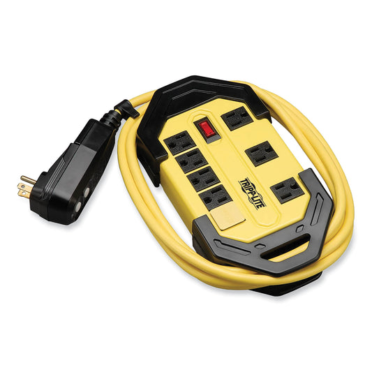 Tripp Lite Power It! Safety Power Strip with GFCI Plug, 8 Outlets, 12 ft Cord, Yellow/Black (TLM812GF)