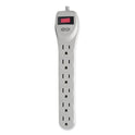 Tripp Lite Protect It! Home Computer Surge Protector, 6 AC Outlets, 2 ft Cord, 180 J, Light Gray (TLP602)