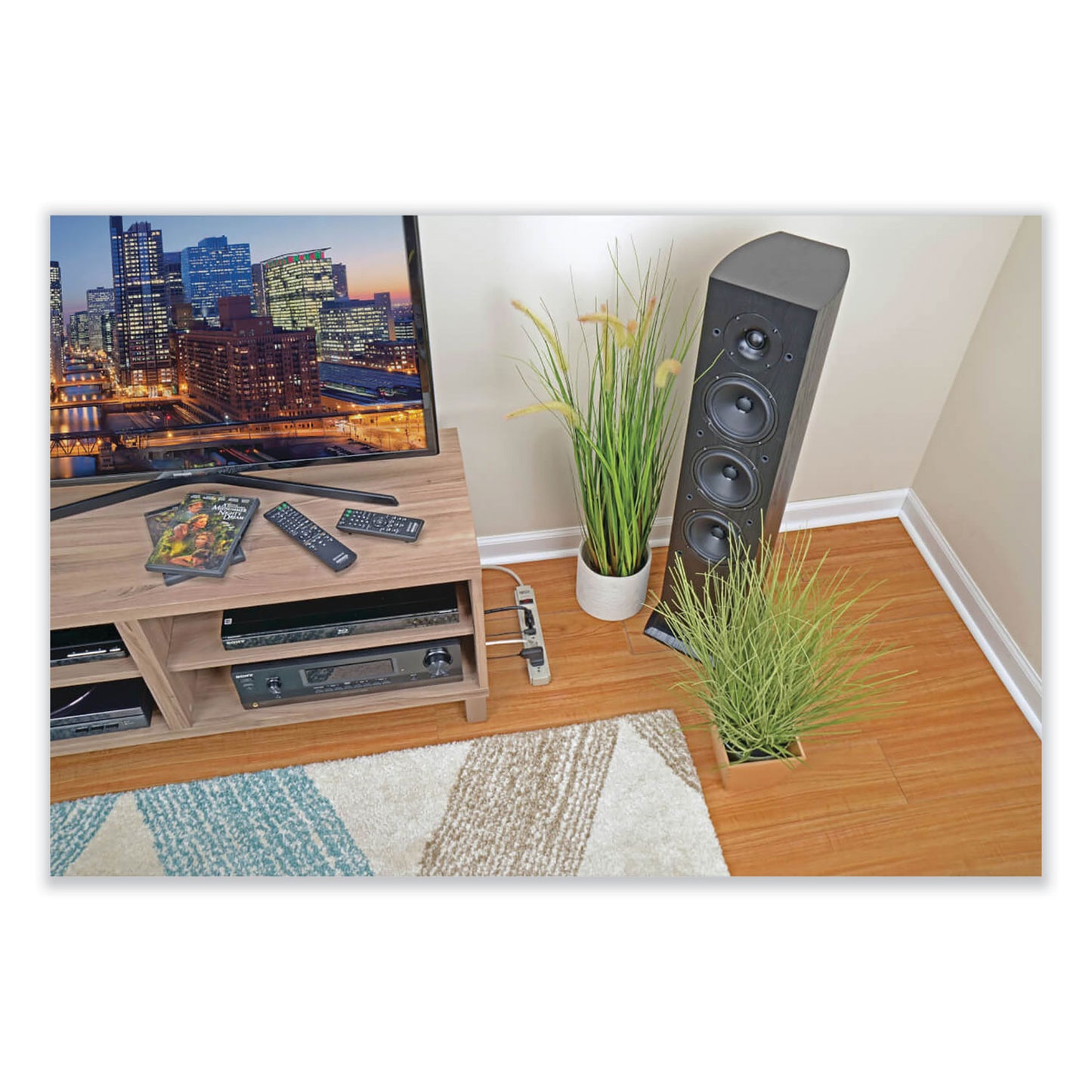 Tripp Lite Protect It! Surge Protector, 6 AC Outlets, 4 ft Cord, 790 J, Light Gray (TLP604)