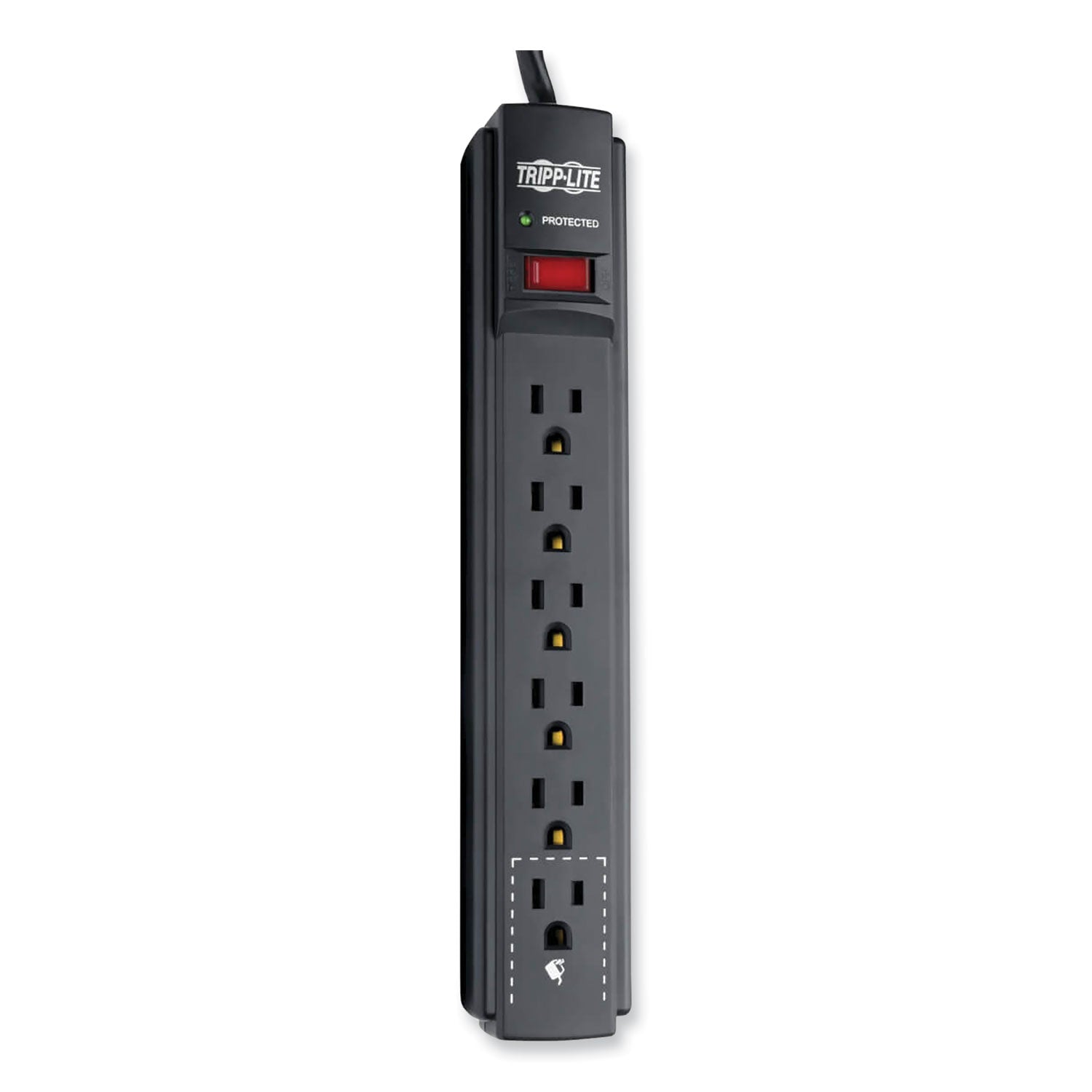 Tripp Lite Protect It! Surge Protector, 6 AC Outlets, 6 ft Cord, 790 J, Black (TLP606B)