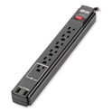 Tripp Lite Protect It! Surge Protector, 6 AC Outlets/2 USB Ports, 6 ft Cord, 990 J, Black (TLP606USBB)