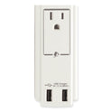 Tripp Lite Protect It! Surge Protector, 6 AC Outlets/2 USB Ports, 6 ft Cord, 990 J, Cool Gray (TLP606USB)