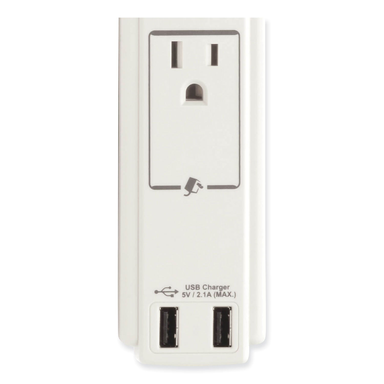 Tripp Lite Protect It! Surge Protector, 6 AC Outlets/2 USB Ports, 6 ft Cord, 990 J, Cool Gray (TLP606USB)