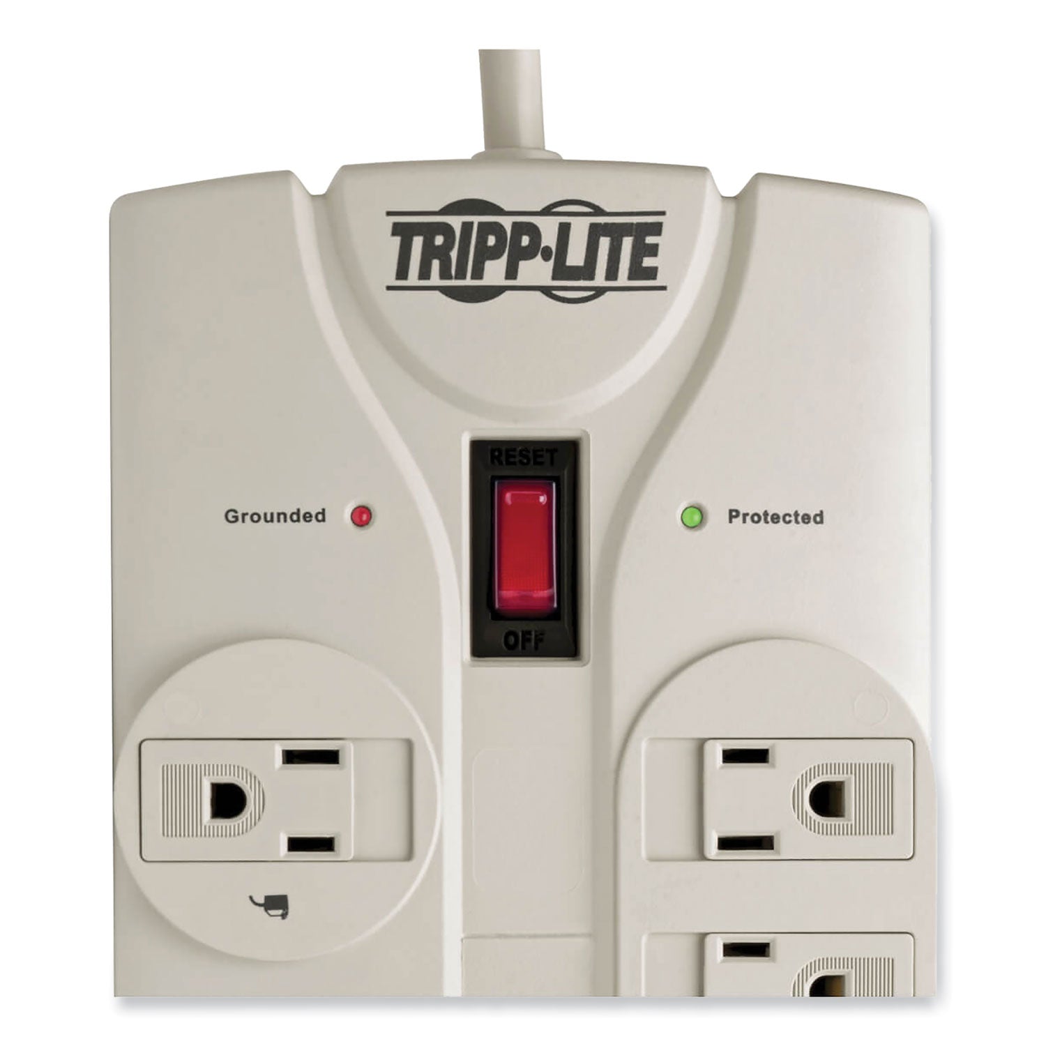 Tripp Lite Protect It! Surge Protector, 8 AC Outlets, 25 ft Cord, 1,440 J, Light Gray (TLP825)