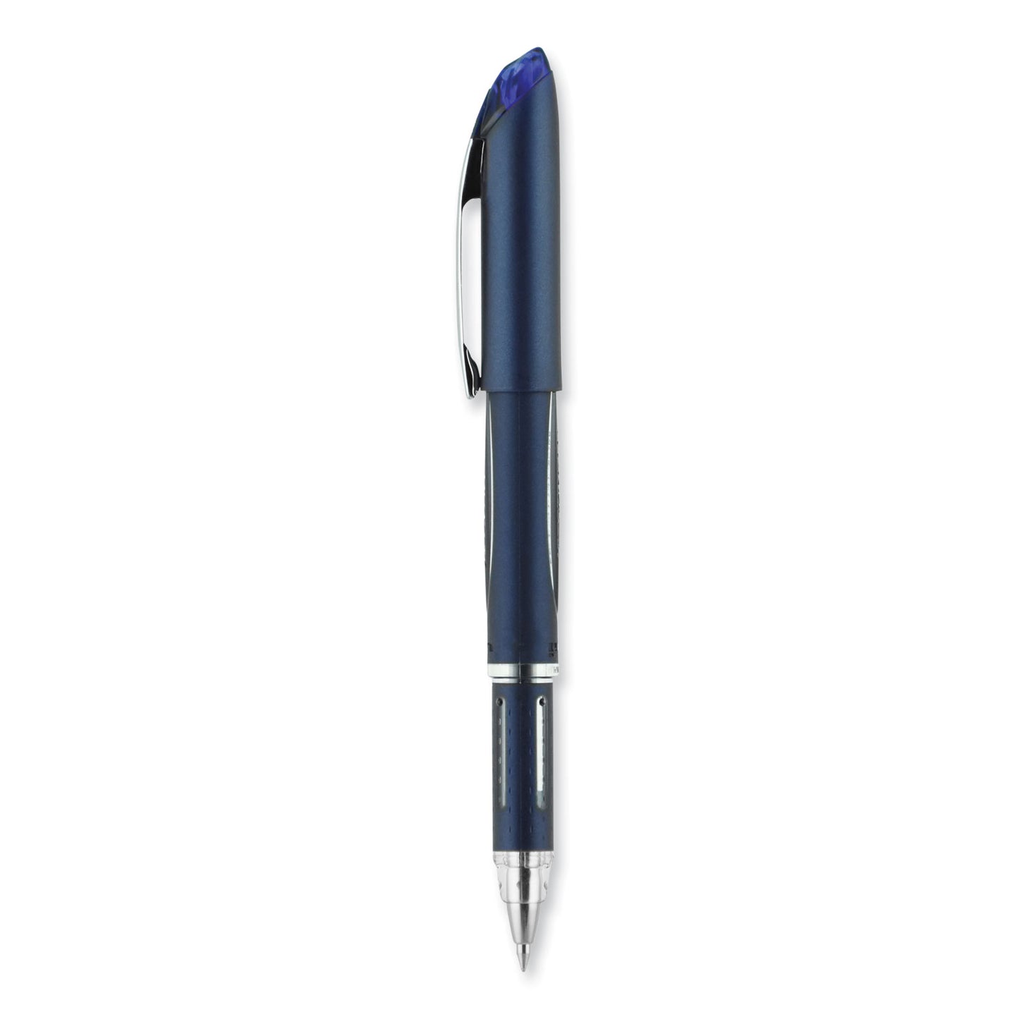 uni-ball Jetstream Hybrid Gel Pen, Stick, Fine 0.7 mm, Blue Ink, Blue/Silver Barrel (40174)