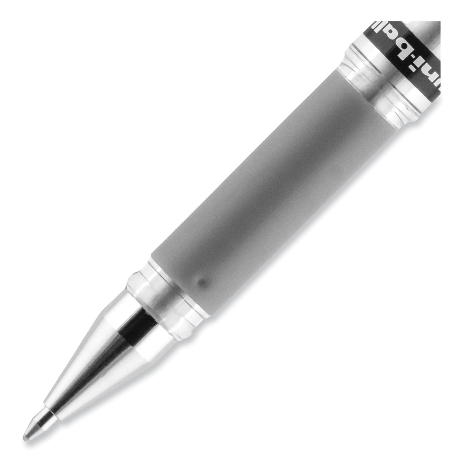 uni-ball IMPACT Gel Pen, Stick, Medium 1 mm, Silver Metallic Ink, Silver Barrel (60658)