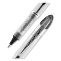 uni-ball VISION ELITE Hybrid Gel Pen, Stick, Bold 0.8 mm, Black Ink, White/Black/Clear Barrel (61231)