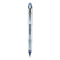uni-ball VISION ELITE Hybrid Gel Pen, Stick, Bold 0.8 mm, Blue-Infused Black Ink, White/Blue/Clear Barrel (61232)
