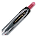 uni-ball Signo 207 Gel Pen, Retractable, Fine 0.5 mm, Red Ink, Smoke/Black/Red Barrel, Dozen (61257)