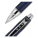 uni-ball Jetstream Retractable Hybrid Gel Pen, Fine 0.7 mm, Black Ink, Blue/Silver Barrel (62152)