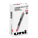 uni-ball VISION ELITE Hybrid Gel Pen, Stick, Extra-Fine 0.5 mm, Red Ink, Black/Red/Clear Barrel (69022)