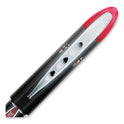 uni-ball VISION ELITE Hybrid Gel Pen, Stick, Extra-Fine 0.5 mm, Red Ink, Black/Red/Clear Barrel (69022)