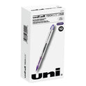 uni-ball VISION ELITE Hybrid Gel Pen, Stick, Bold 0.8 mm, Violet Ink, White/Violet/Clear Barrel (69025)