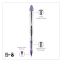 uni-ball VISION ELITE Hybrid Gel Pen, Stick, Bold 0.8 mm, Violet Ink, White/Violet/Clear Barrel (69025)