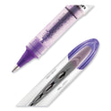 uni-ball VISION ELITE Hybrid Gel Pen, Stick, Bold 0.8 mm, Violet Ink, White/Violet/Clear Barrel (69025)