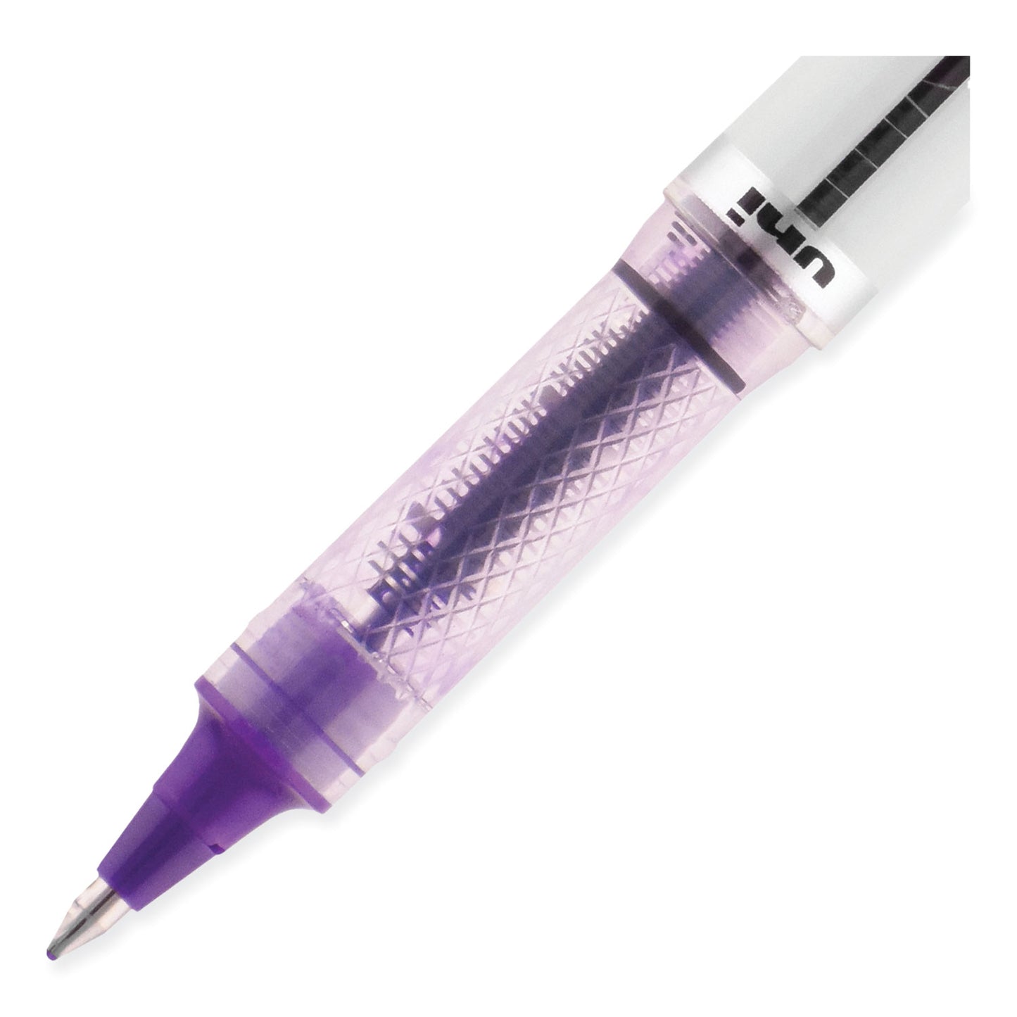 uni-ball VISION ELITE Hybrid Gel Pen, Stick, Bold 0.8 mm, Violet Ink, White/Violet/Clear Barrel (69025)