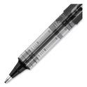 uni-ball VISION Roller Ball Pen, Stick, Bold 1 mm, Black Ink, Gray/Black/Clear Barrel, Dozen (70128)