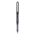 uni-ball VISION Roller Ball Pen, Stick, Bold 1 mm, Blue Ink, Black/Blue/Clear Barrel, Dozen (70129)
