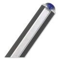 uni-ball VISION Roller Ball Pen, Stick, Bold 1 mm, Blue Ink, Black/Blue/Clear Barrel, Dozen (70129)
