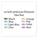 uni-ball Jetstream Elements Hybrid Gel Pen, Retractable, Medium 1 mm, Assorted Ink and Barrel Colors, 12/Pack (70171)