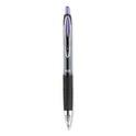 uni-ball Signo 207 Gel Pen, Retractable, Medium 0.7 mm, Violet Ink, Smoke/Black/Violet Barrel, Dozen (70221)