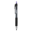 uni-ball Signo 207 Gel Pen, Retractable, Medium 0.7 mm, Violet Ink, Smoke/Black/Violet Barrel, Dozen (70221)