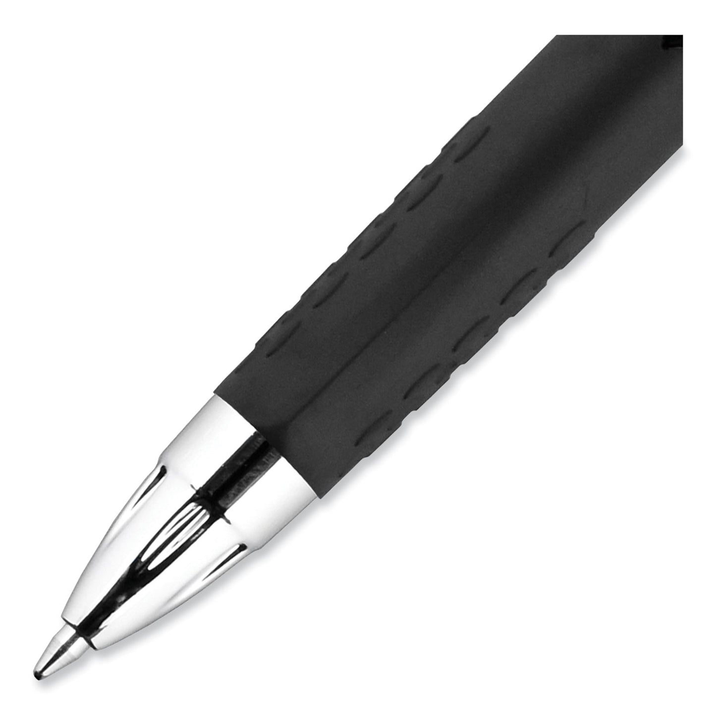 uni-ball Signo 207 Gel Pen, Retractable, Medium 0.7 mm, Violet Ink, Smoke/Black/Violet Barrel, Dozen (70221)