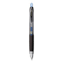 uni-ball 207 Signo Gel Ultra Micro Gel Pen, Retractable, Extra-Fine 0.38 mm, Blue Ink, Clear/Black Barrel (1790923)