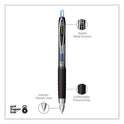 uni-ball 207 Signo Gel Ultra Micro Gel Pen, Retractable, Extra-Fine 0.38 mm, Blue Ink, Clear/Black Barrel (1790923)