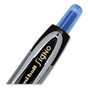 uni-ball 207 Signo Gel Ultra Micro Gel Pen, Retractable, Extra-Fine 0.38 mm, Blue Ink, Clear/Black Barrel (1790923)