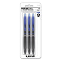 uni-ball 307 Gel Pen, Retractable, Medium 0.7 mm, Blue Ink, Blue Barrel, 3/Pack (1927593)