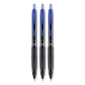 uni-ball 307 Gel Pen, Retractable, Medium 0.7 mm, Blue Ink, Blue Barrel, 3/Pack (1927593)