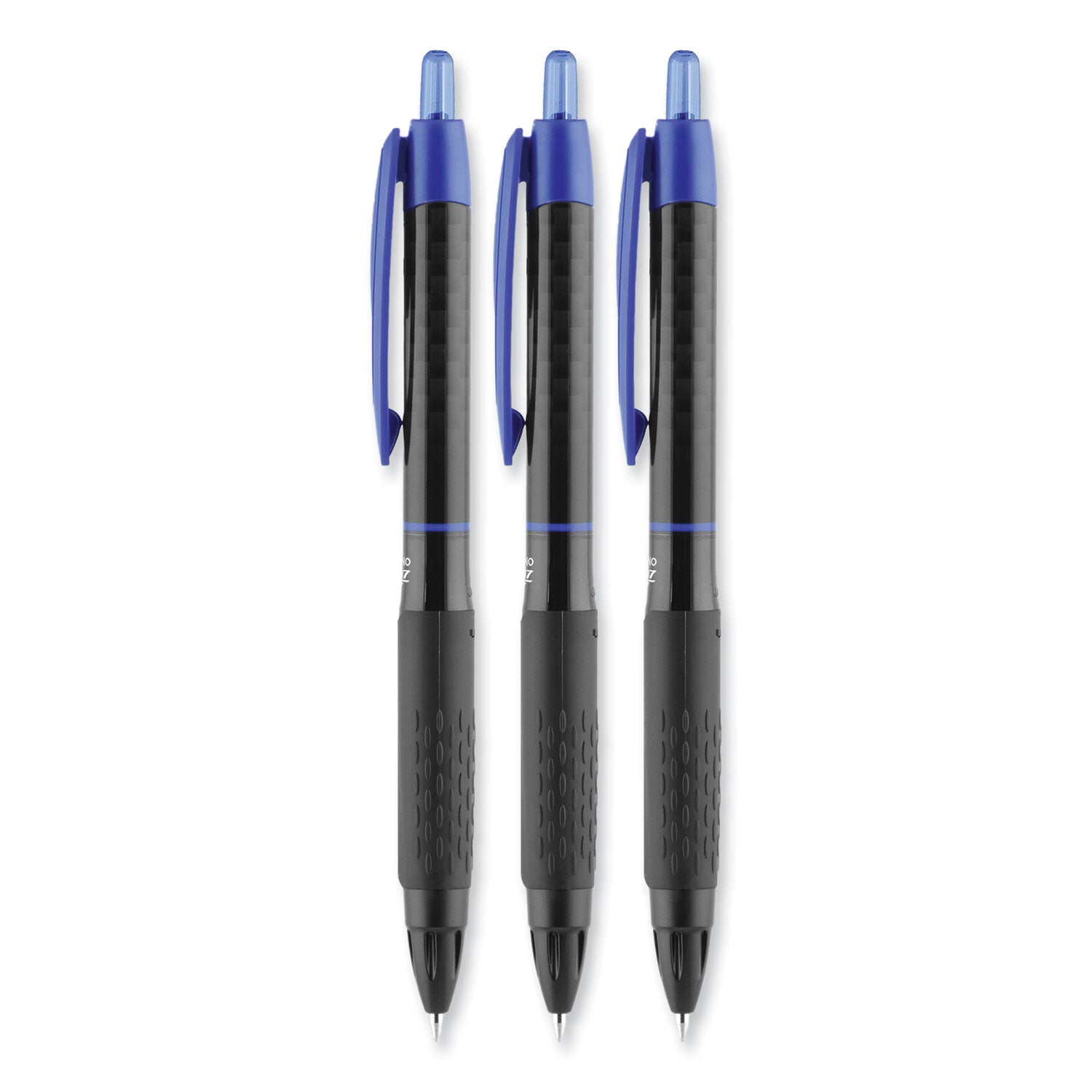 uni-ball 307 Gel Pen, Retractable, Medium 0.7 mm, Blue Ink, Blue Barrel, 3/Pack (1927593)