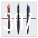 uni-ball 307 Gel Pen, Retractable, Medium 0.7 mm, Blue Ink, Blue Barrel, 3/Pack (1927593)