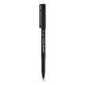uni-ball ONYX Roller Ball Pen, Stick, Fine 0.7 mm, Blue Ink, Black/Blue Barrel, 72/Pack (2013568)